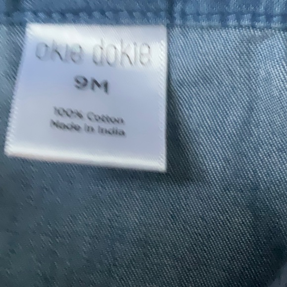 Okie Dokie denim one piece with snap fasten in the middle of the. 9m - Picture 5 of 7